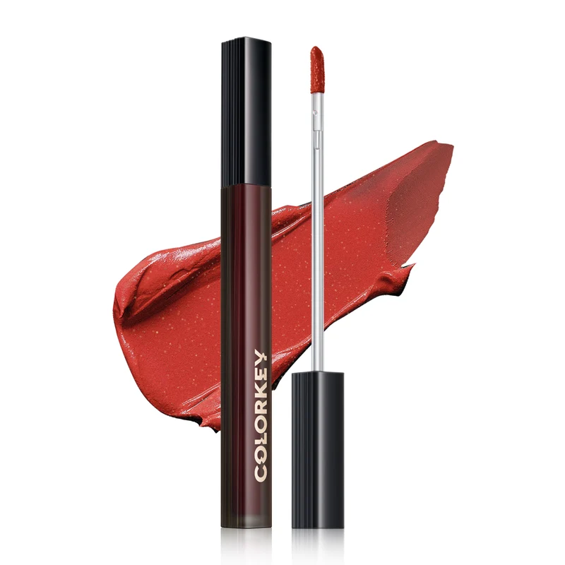 [Self-operated] China COLOR KEY Moisturizing Silk Satin Lip Glaze R901 Sea Salt Hawthorn 2g