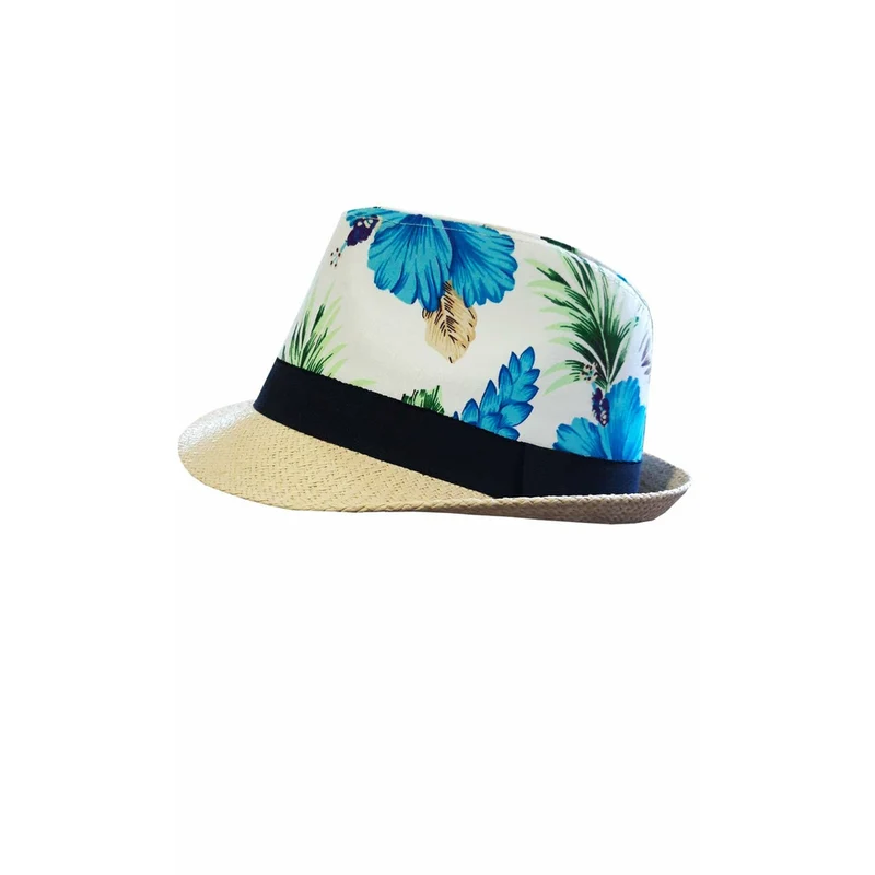 Hawaii Hut Blumen blau