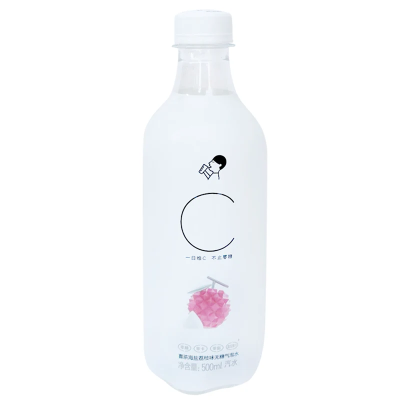 [Self-operated] China Heytea Sea Salt Lychee Flavored Sugar-Free Sparkling Water 500ml Soda