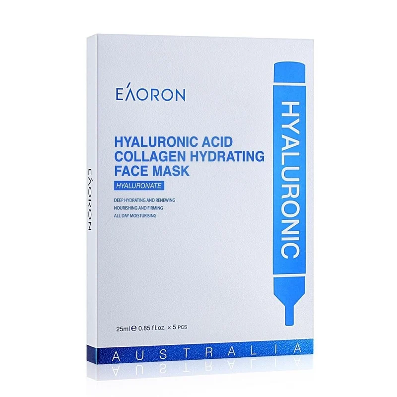 [Self-operated] Australian EAORON Hyaluronic Acid Collagen Hydrating Whitening Mask 25ml × 5 pieces