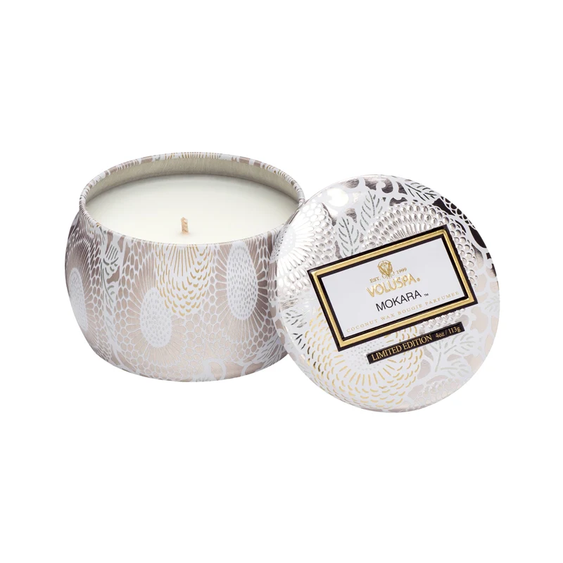 [Self-operated] American VOLUSPA small tin can scented candle 113g MOKARA-Moslan, long-lasting fresh air in the bedroom, soothing and sleeping, romantic atmosphere, great gift