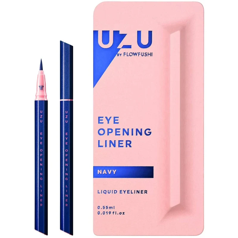 [Self-operated] Japan's FLOWFUSHI new UZU Kumano craftsman waterproof long-lasting non-smudge color ultra-fine eyeliner pen 0.55ml NAVY-dark blue
