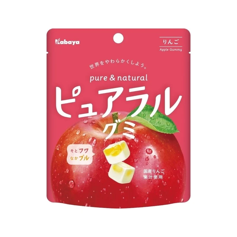 [Self-operated] Japanese KABAYA Juice Sandwich Gummy Apple Flavor 58g