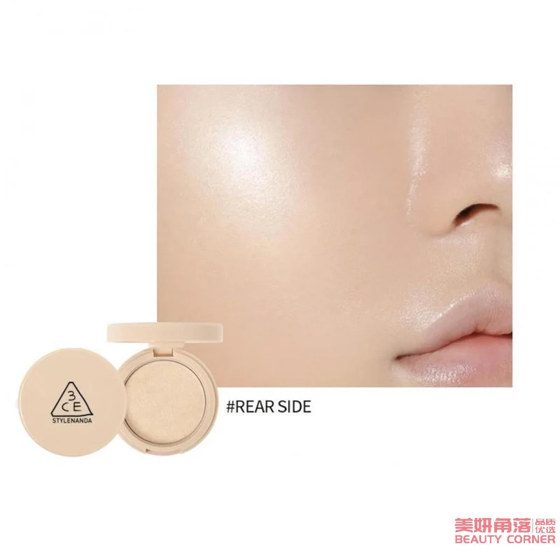 [Self-operated] Korean 3CE Sanxi Jade STLYENANDA Mousse Highlight #REAR SIDE White Moonlight 1 Pack Brightening Three-dimensional Mashed Potato Highlight Delicate Transparent Skin