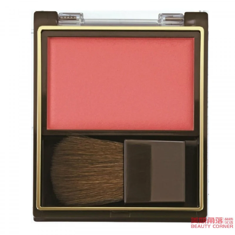 [Self-operated] Japan EXCEL Silk Satin Rouge Blush RC02 Peach Apricot Powder Moisturizing Natural Nude Makeup Single Color with Brush