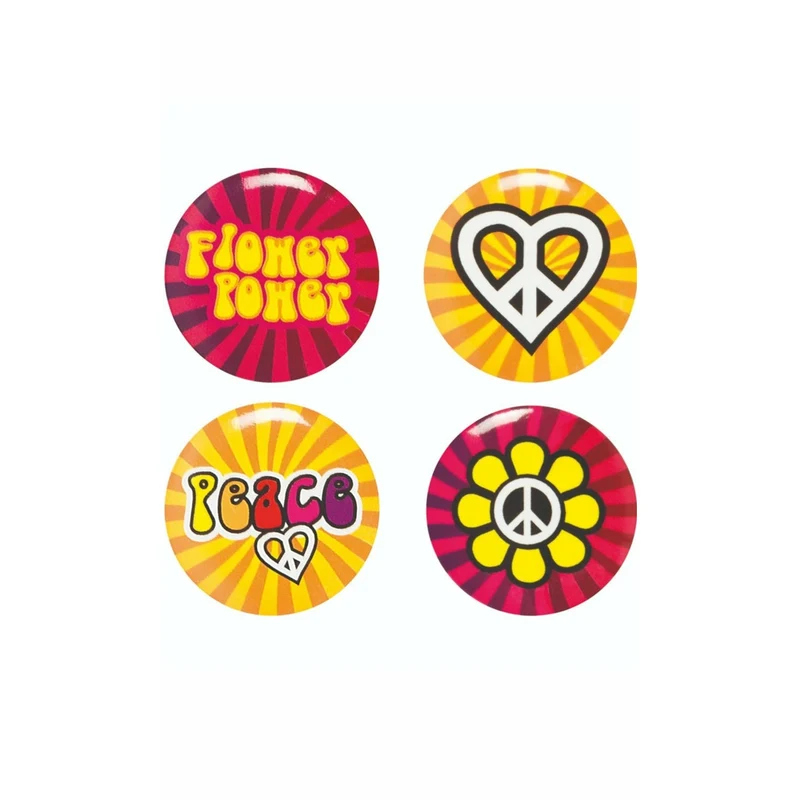 Set Pins Hippie Flower