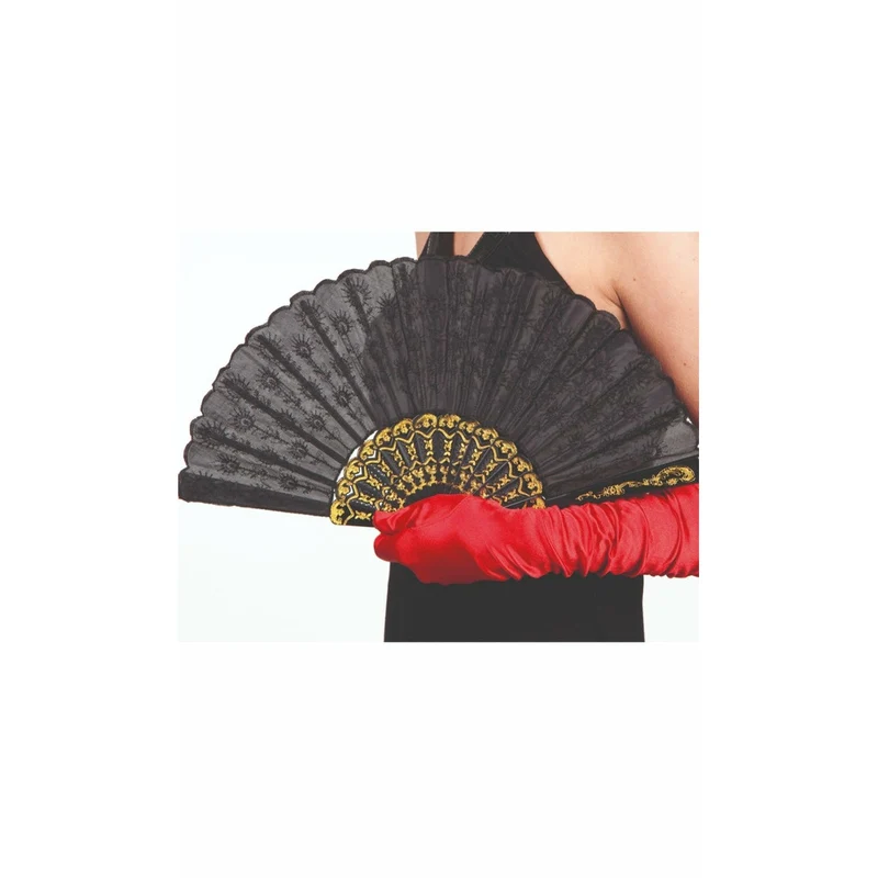 Fächer Schwarz spitze
