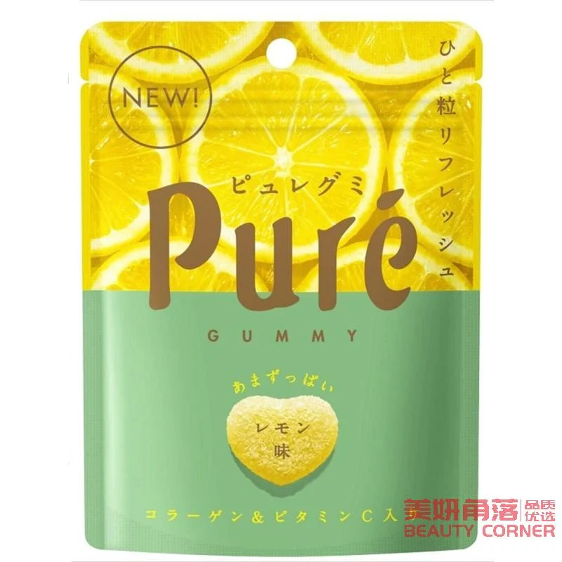 [Self-operated] Japanese KANRO Pure Fruit Juice Gummy Vitamin C Love Gummy Lemon Flavor 56g