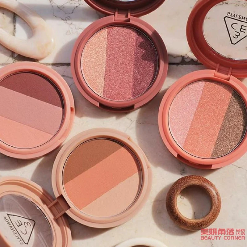 [Self-operated] South Korea 3CE Sanxi Jade Three Color Eyeshadow Palette 4g New Color Daily Makeup RIGHT AROUND