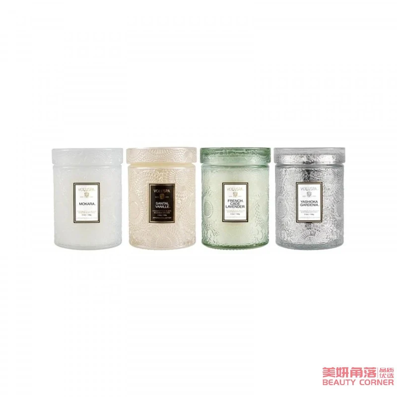 [Self-operated] American VOLUSPA Starry Sky Cup Mini Large Relief Scented Candle 156g Glass PANJORE LYCHEE-Pandora Lychee Soothing and Sleeping Romantic Atmosphere Great Gift