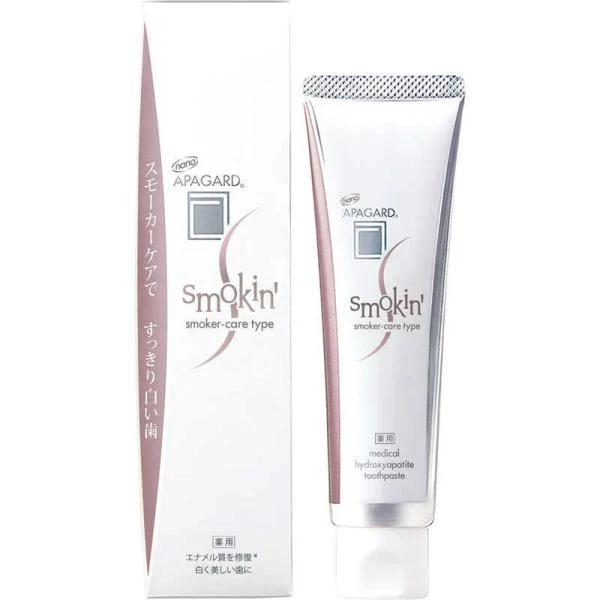 [Self-operated] Japanese APAGARD SMOKIN' full-effect microparticle brightening toothpaste new version 105g dyeing care type pink silver type to remove yellowing and brighten remove tooth stains remove tobacco stains coffee stains