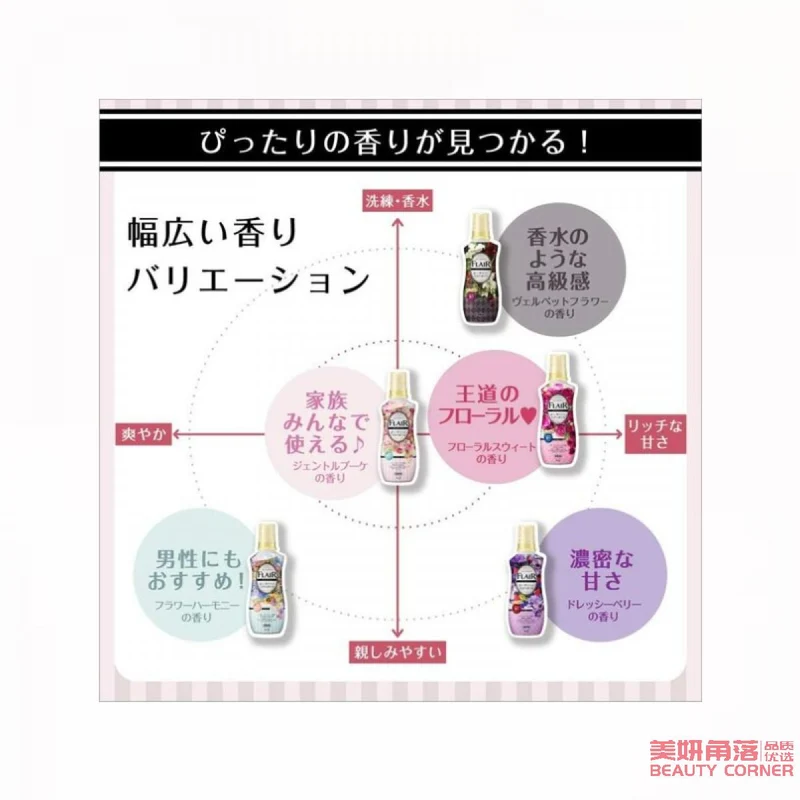 [Self-operated] Japanese KAO FLAIR Clothing Perfume Softener Fragrance Softener 570ml Passion Berry Floral Fragrance