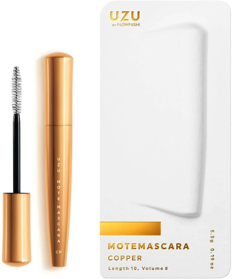 [Self-operated] Japanese FLOWFUSHI new UZU Kumano Mascara COPPER gold copper light brown thick and long without smudging