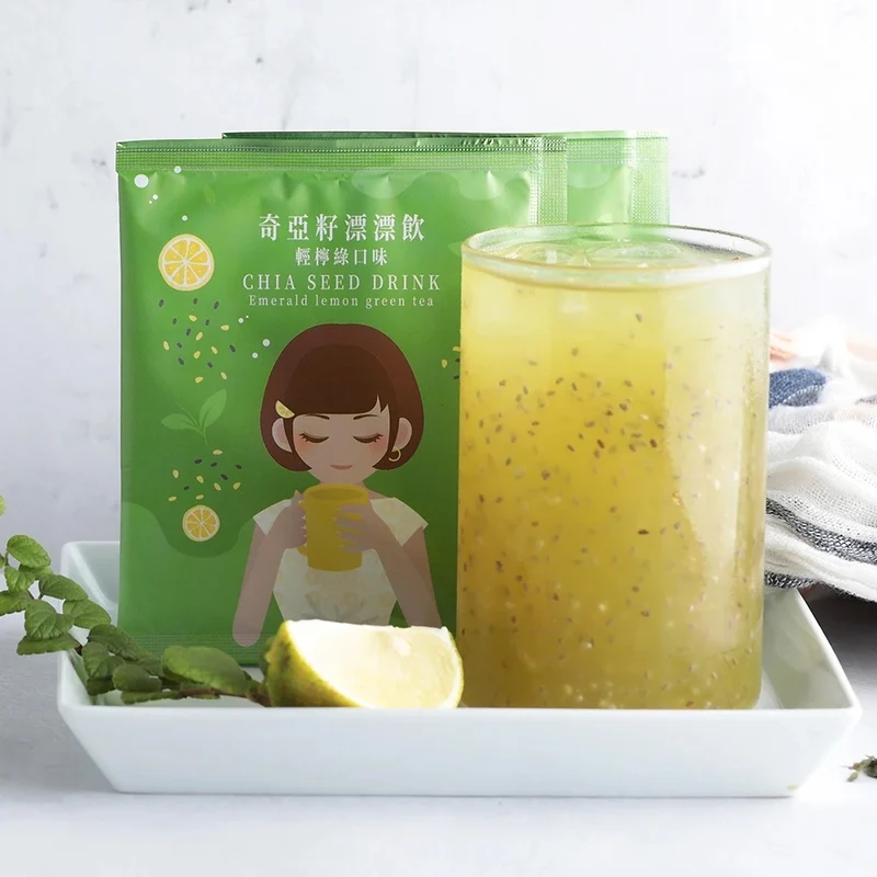 [Self-operated] Taiwan Afternoon Tea Lady Chia Seed Drink, Light Lime Green Flavor, 7 packs*25g