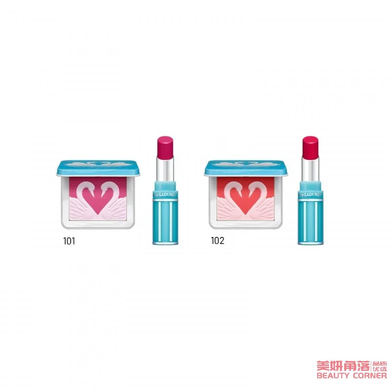 [Self-operated] Japanese LADUREE Christmas limited swan blush lipstick makeup set color 102