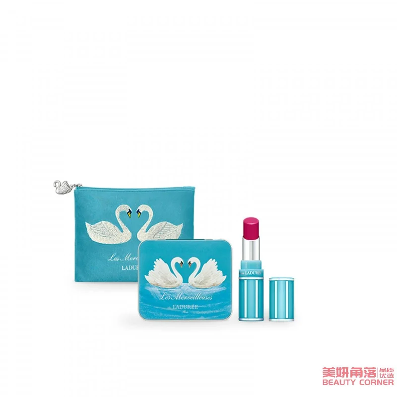 [Self-operated] Japanese LADUREE Christmas limited swan blush lipstick makeup set color 102