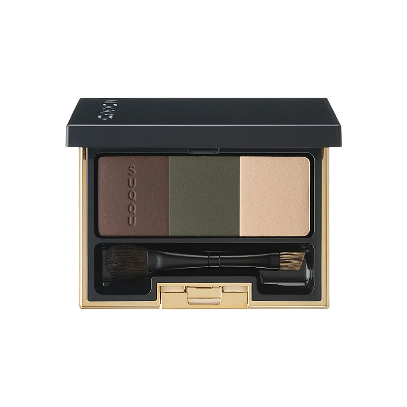 [Self-operated] Japanese SUQQU new version of Jingcai 3D eyebrow palette three-color eyebrow powder 01 moss green Japanese popular