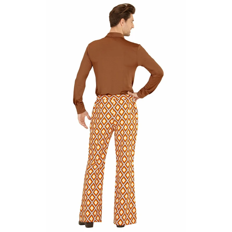 Hose 70er Jahre Orange für Herren