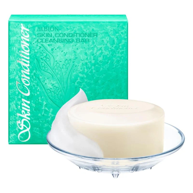 [Self-operated] Japanese ALBION healthy water cleansing soap, makeup remover soap 100g, comes with soap box, toning essence, oil control, acne removal, deep cleansing of the face