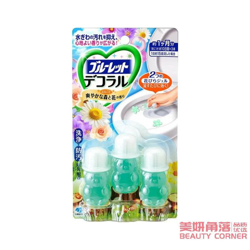 [Self-operated] Japan's KOBAYASHI Kobayashi Pharmaceutical Petal Toilet Cleaning Gel Forest Flower Scent 3 Pack 22.5g