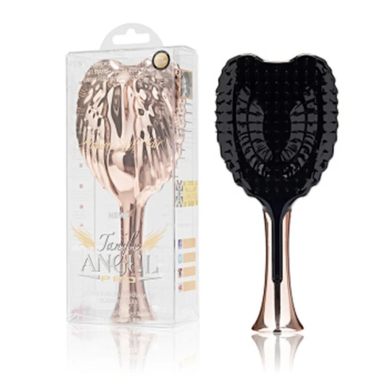 [Self-operated] British TANGLE ANGEL Angel Massage Hair Comb, Angel Comb, Medium Enhanced Style, 1 Pack, Rose Gold, Beauty, Smoothing, Anti-hair Loss, Anti-static, Princess Style Comb