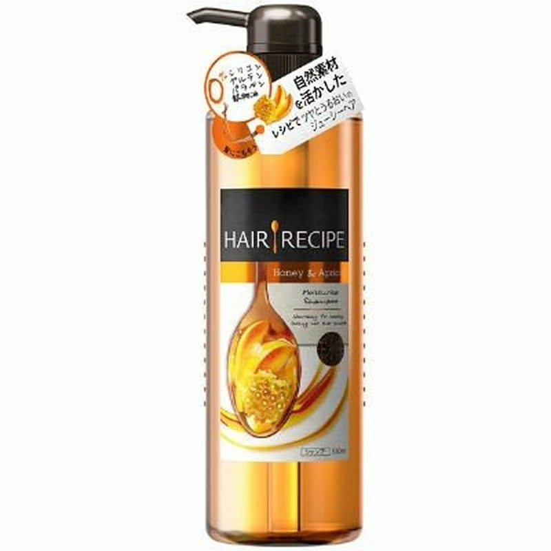 [Self-operated] Japanese HAIR RECIPE Hair Recipe Apricot Honey Silicone-Free Oil Control Shampoo 530ml Smooth and Shiny Suitable for Dry Hair