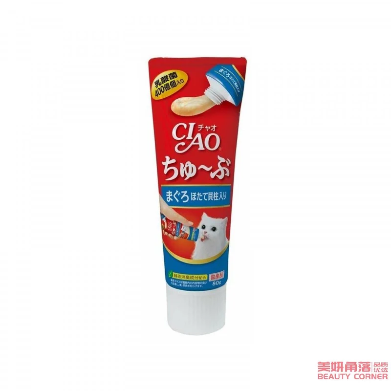 [Self-operated] Japanese CIAO 400 billion lactobacilli nutritional paste 80g tuna scallop flavor nutritional paste Chiru liquid cat snacks