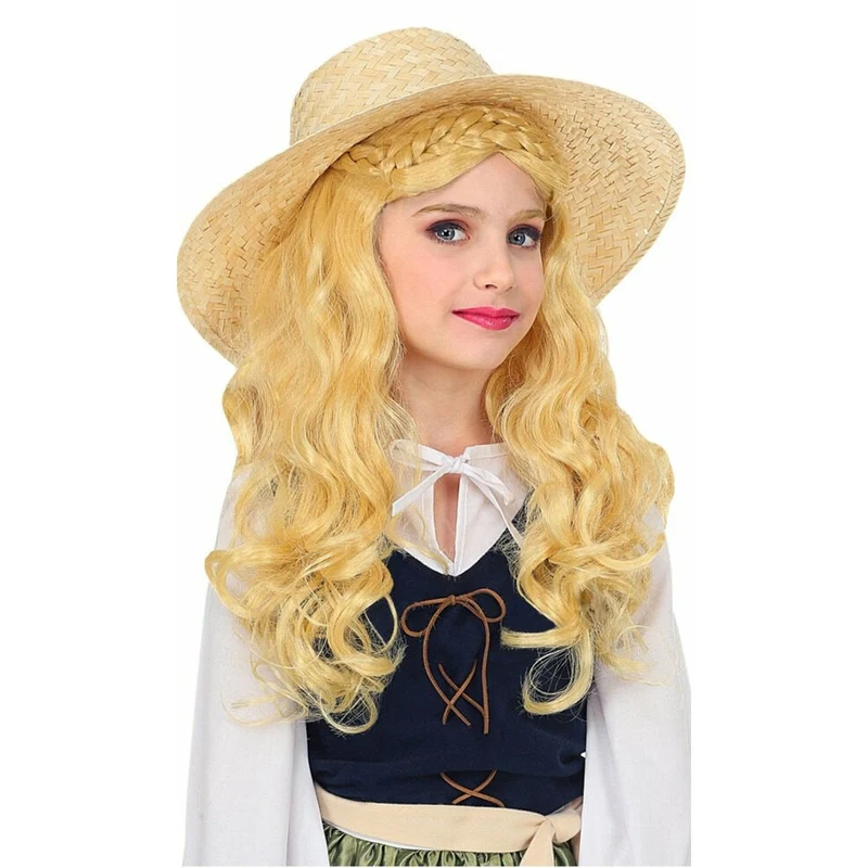 Mittelalterliche blonde Perücke für Kinder