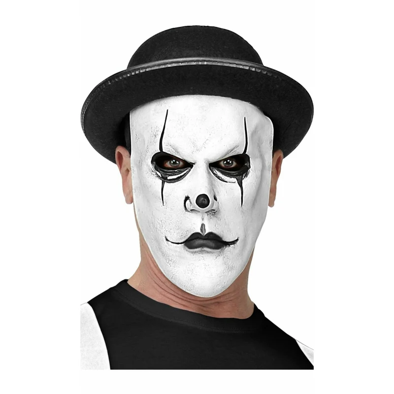 Mime Maske aus Latex mit Melone