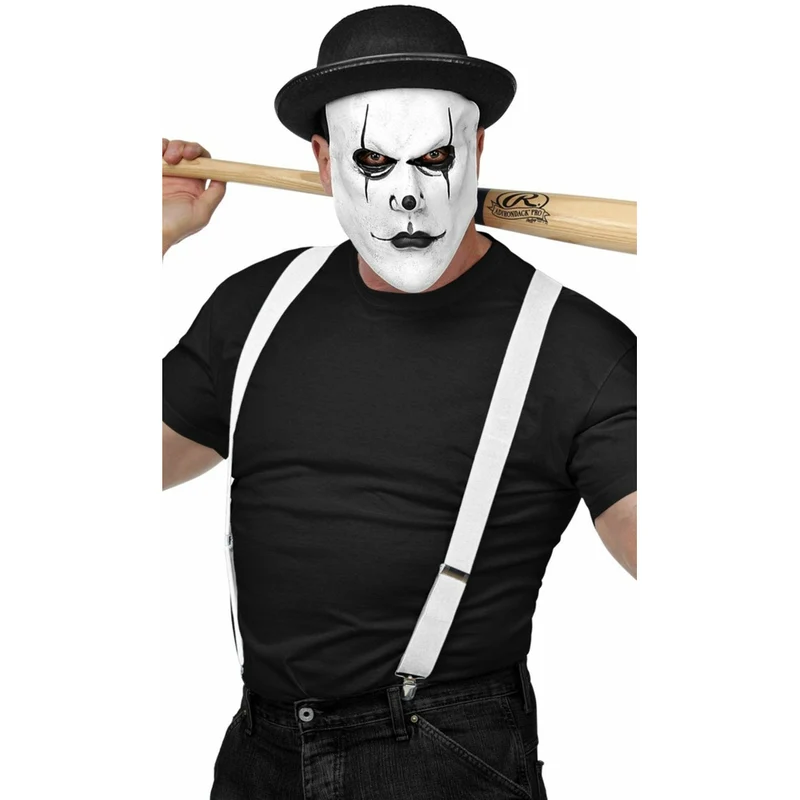 Mime Maske aus Latex mit Melone