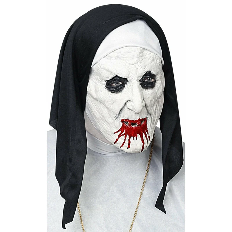 Blutige Nonne Maske aus Latex