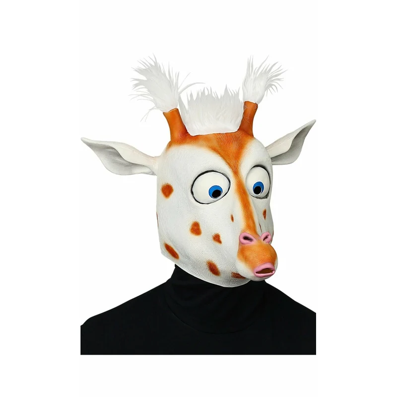Lustige Giraffe Maske aus Latex