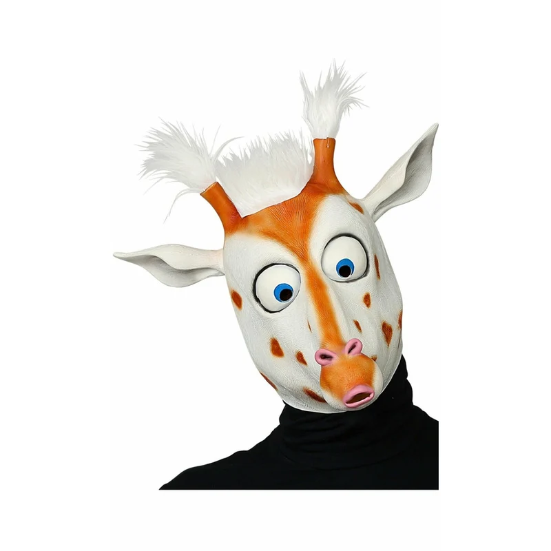 Lustige Giraffe Maske aus Latex