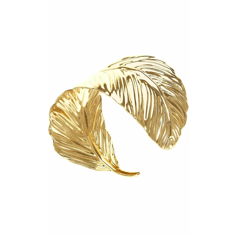 Blatt Armband golden