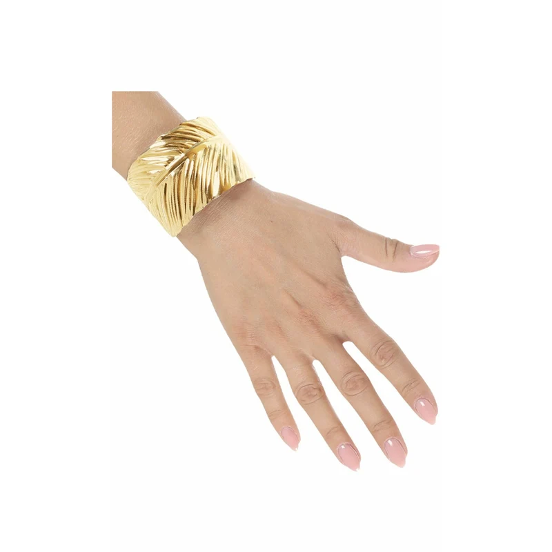 Blatt Armband golden