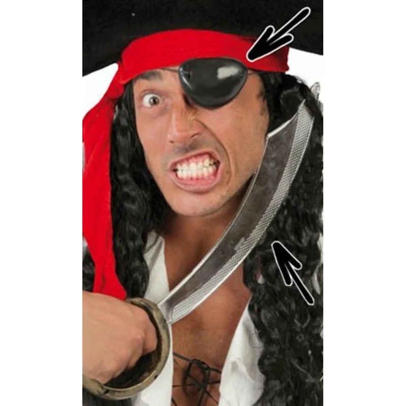 Piratensäbel und Augenklappe