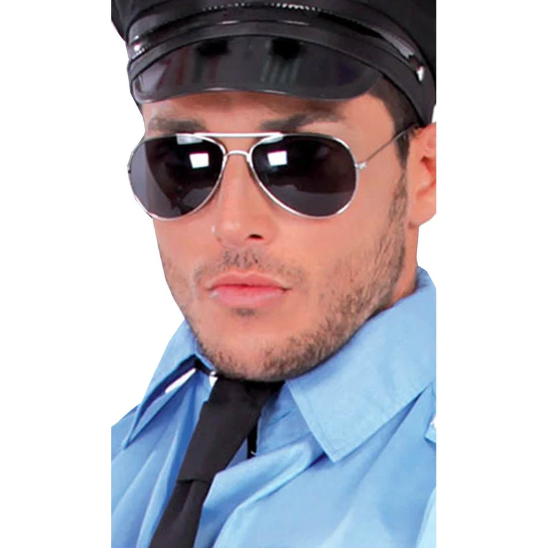 Dunkle Metallbrille