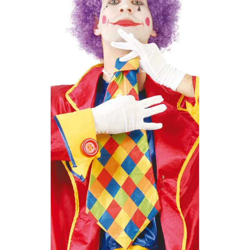 Clowns-Krawatte mit Rauten