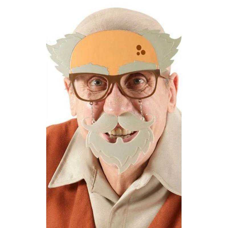 Senior Brille mit Bart