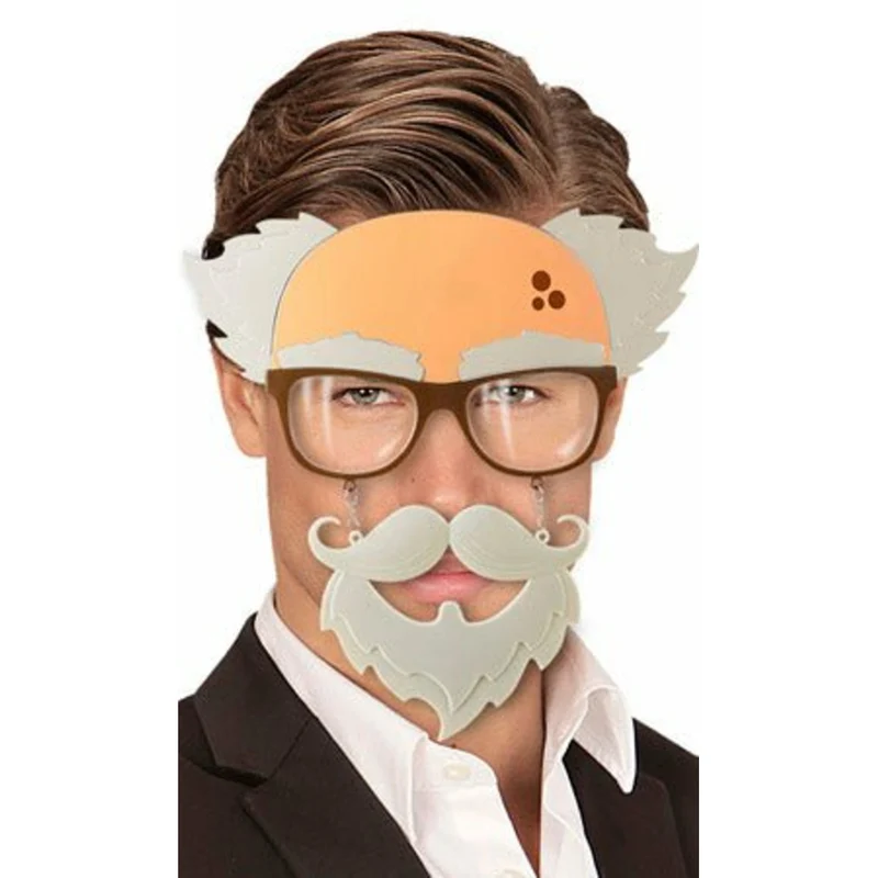Senior Brille mit Bart