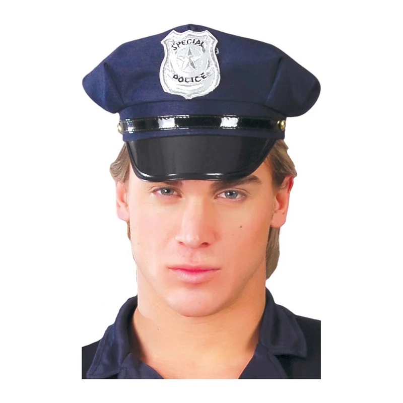 Blaue Polizeikappe