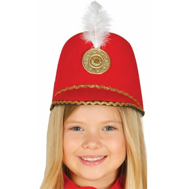 Majorette Garde Hut rot für Kinder