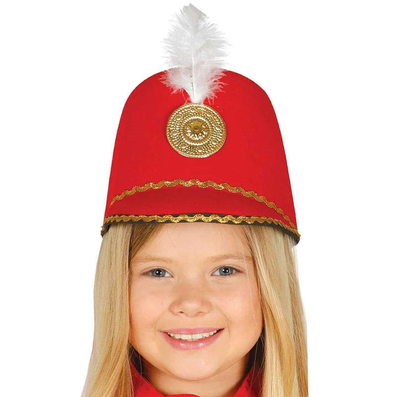 Majorette Garde Hut rot für Kinder