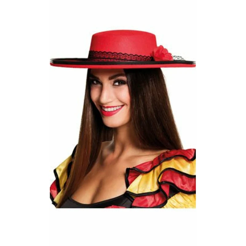 Hut Cordoba Blume Rot
