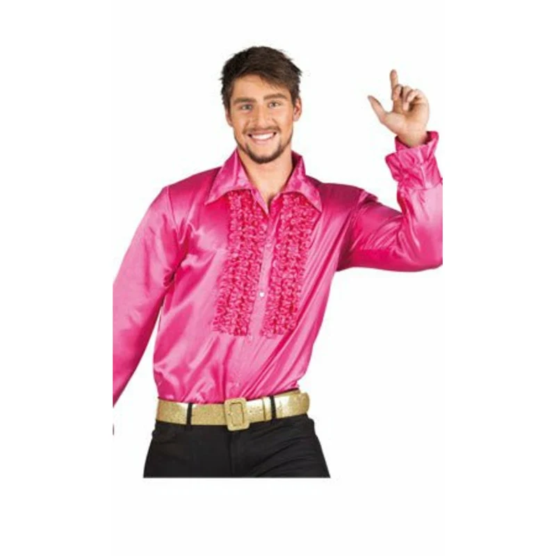 Disco Hemd Fuchsie Erwachsene