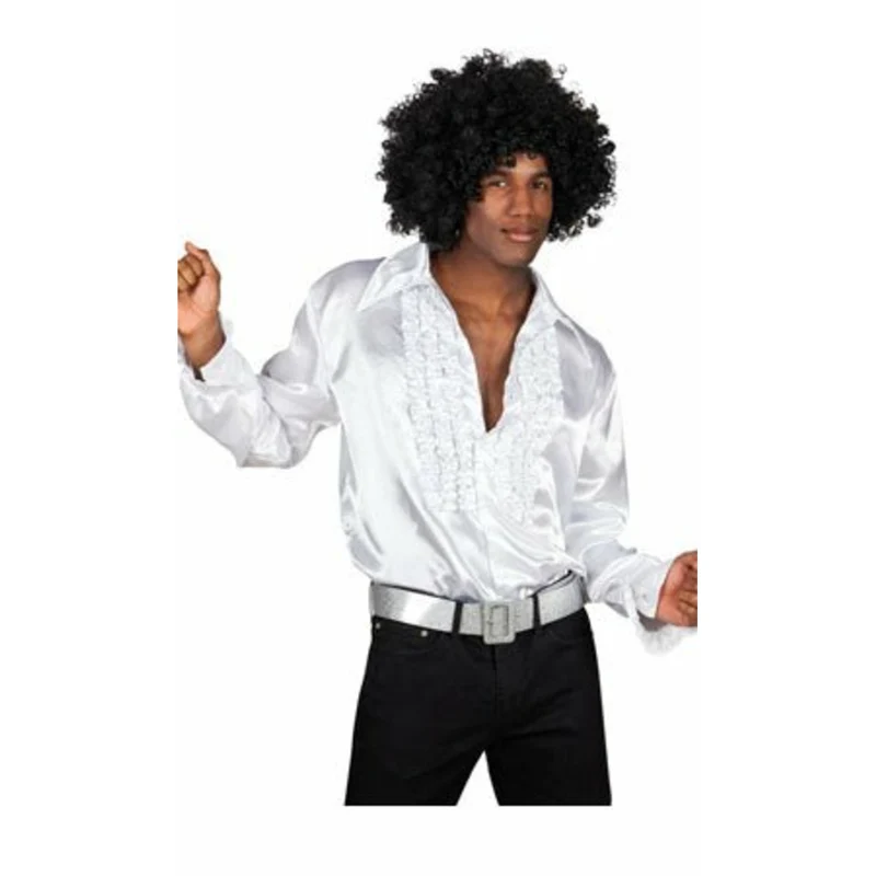 Disco Hemd Weiß Erwachsene