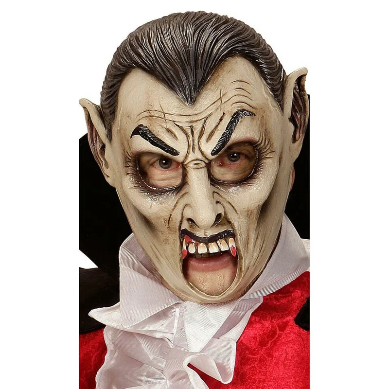 Vampir-Dracula-Maske aus Latex für Kinder
