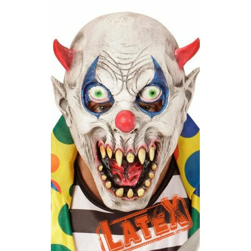 Teuflischer Clown Latex Maske für Kinder