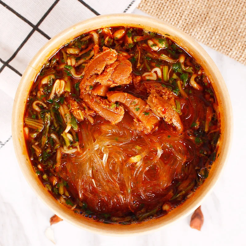 [Self-operated] China SHIZUREN Spicy belly noodle 150g/barrel Internet celebrity belly noodle Chongqing sweet potato vermicelli instant barrel