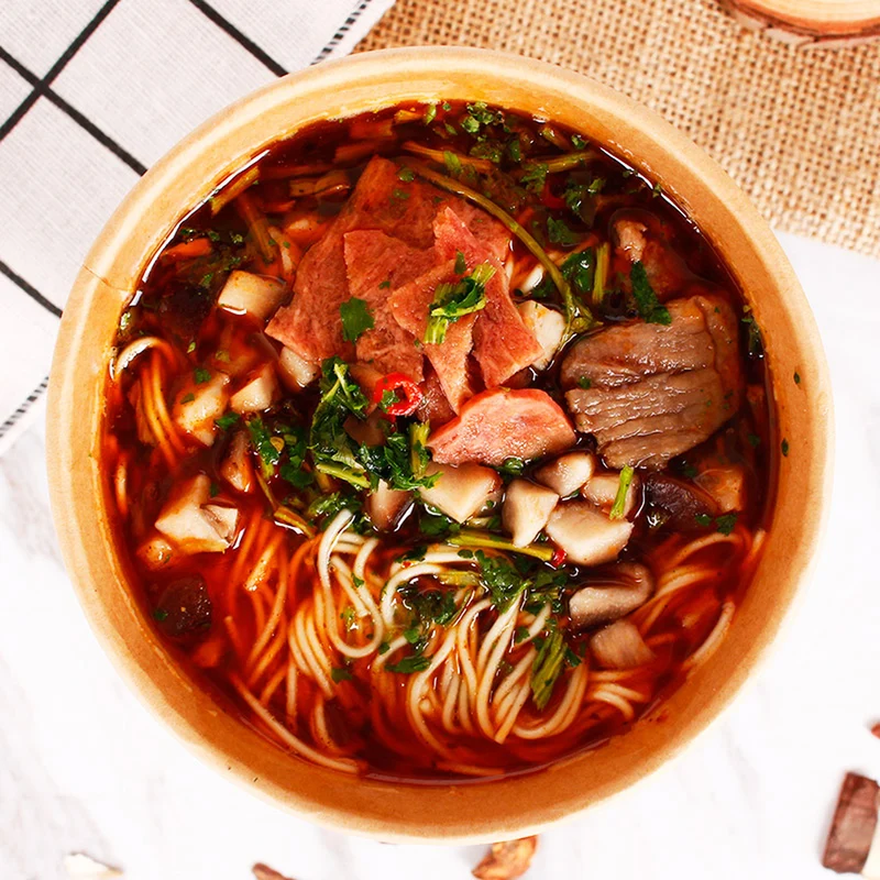 [Self-operated] China SHIZUREN Food Tribe Private Beef Noodles 100g/barrel Internet celebrity beef noodles non-fried instant noodles instant noodles instant noodles in barrels